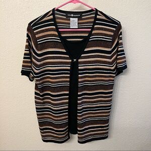 Sag Harbor Short Sleeve Sweater Size Small